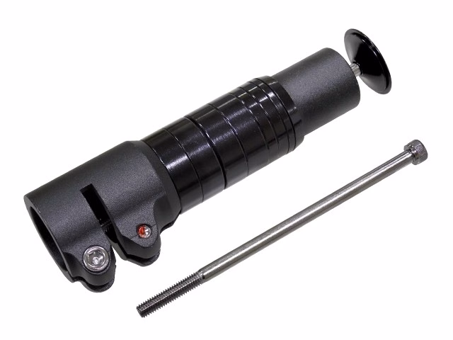 Ohjainputken jatkoadapteri CAVO, säädettävä, 28,6 mm, musta, 90 mm