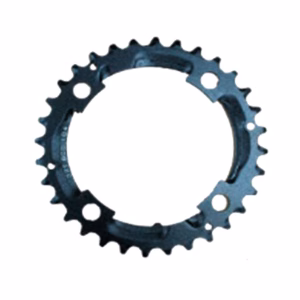 Eturatas, MTB 32h, BCD104, alumiini, musta