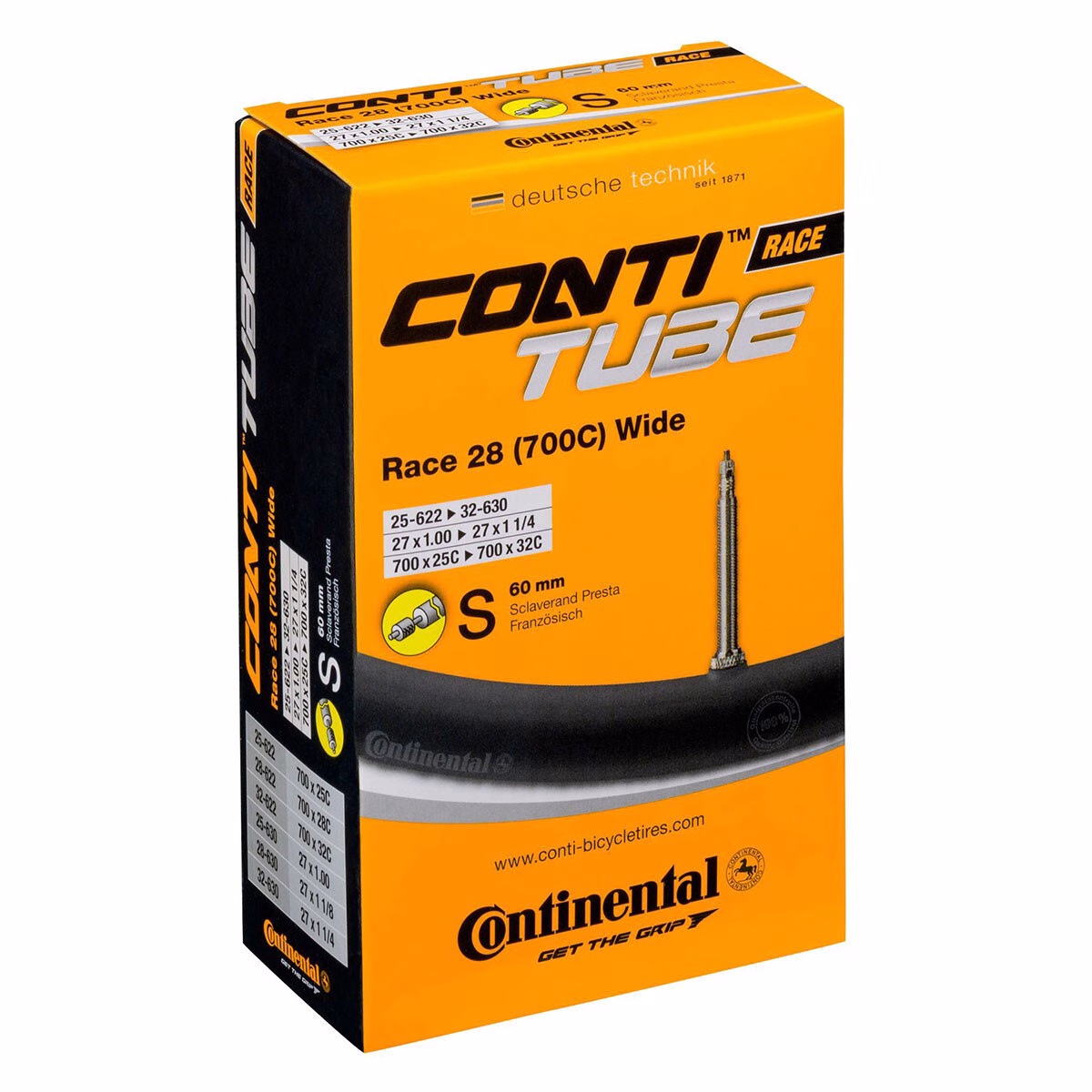 Sisärengas 28" CONTINENTAL Race Wide 25/32-622/630, prestaventtiili 60